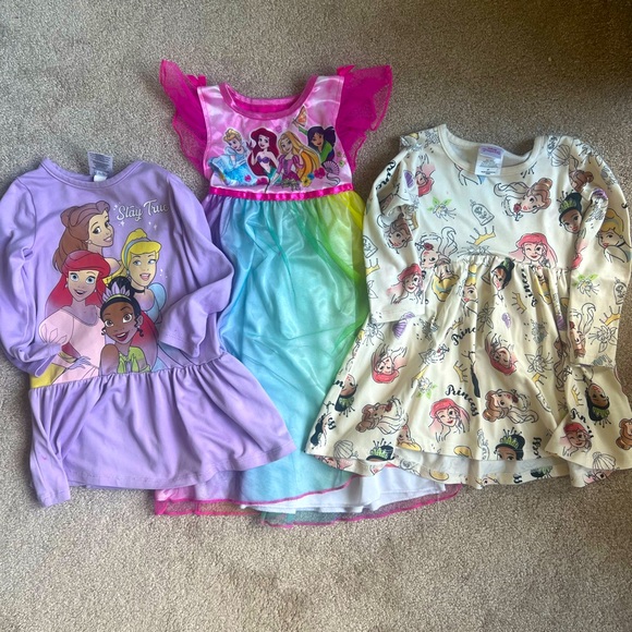 Disney | Dresses | 2t Disney Princess 2 Play Dresses Nightgown Bundle ...